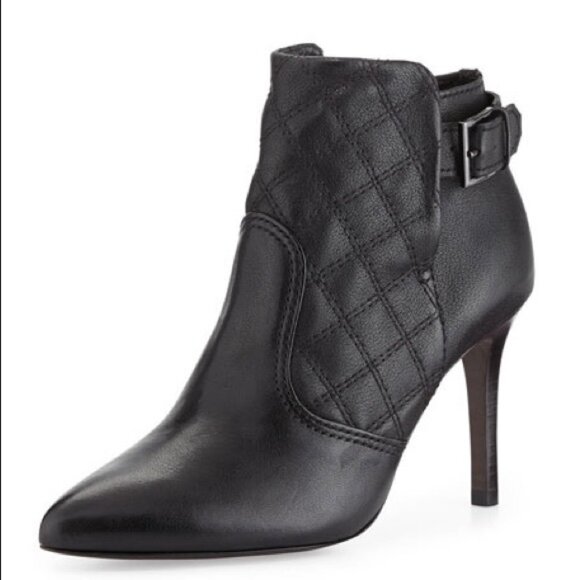 Tory Burch Black Orchard Quilted Bootie | 3.5” Heel | Size 8.5 - Picture 3 of 14